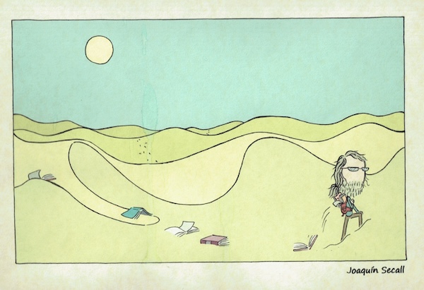 Caricatura de Ricardo Gómez por Joaquín Secall