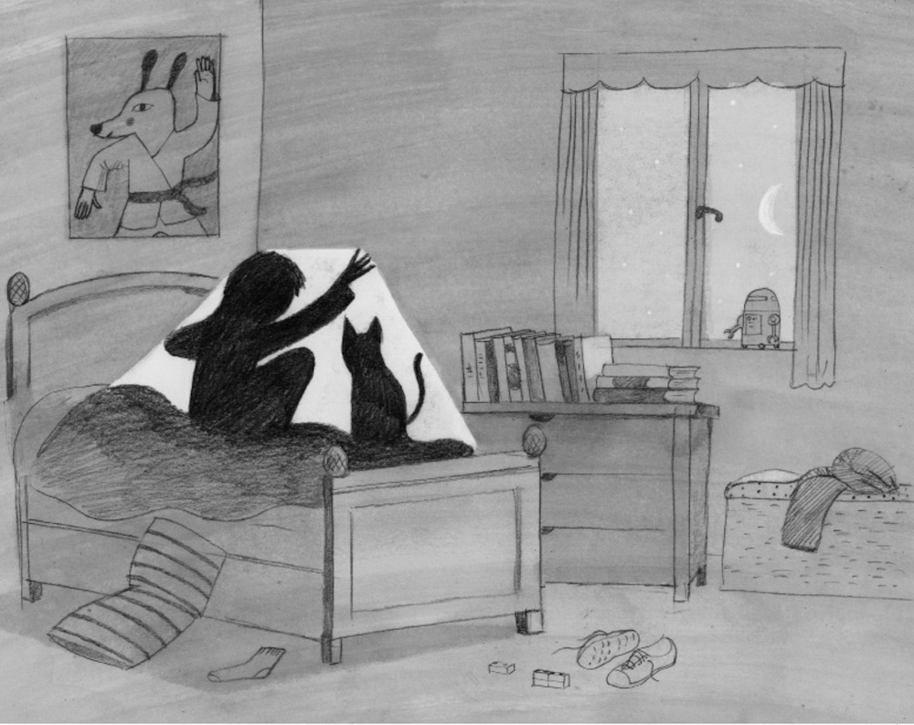 Ilustración Tres Historias con Gato 7