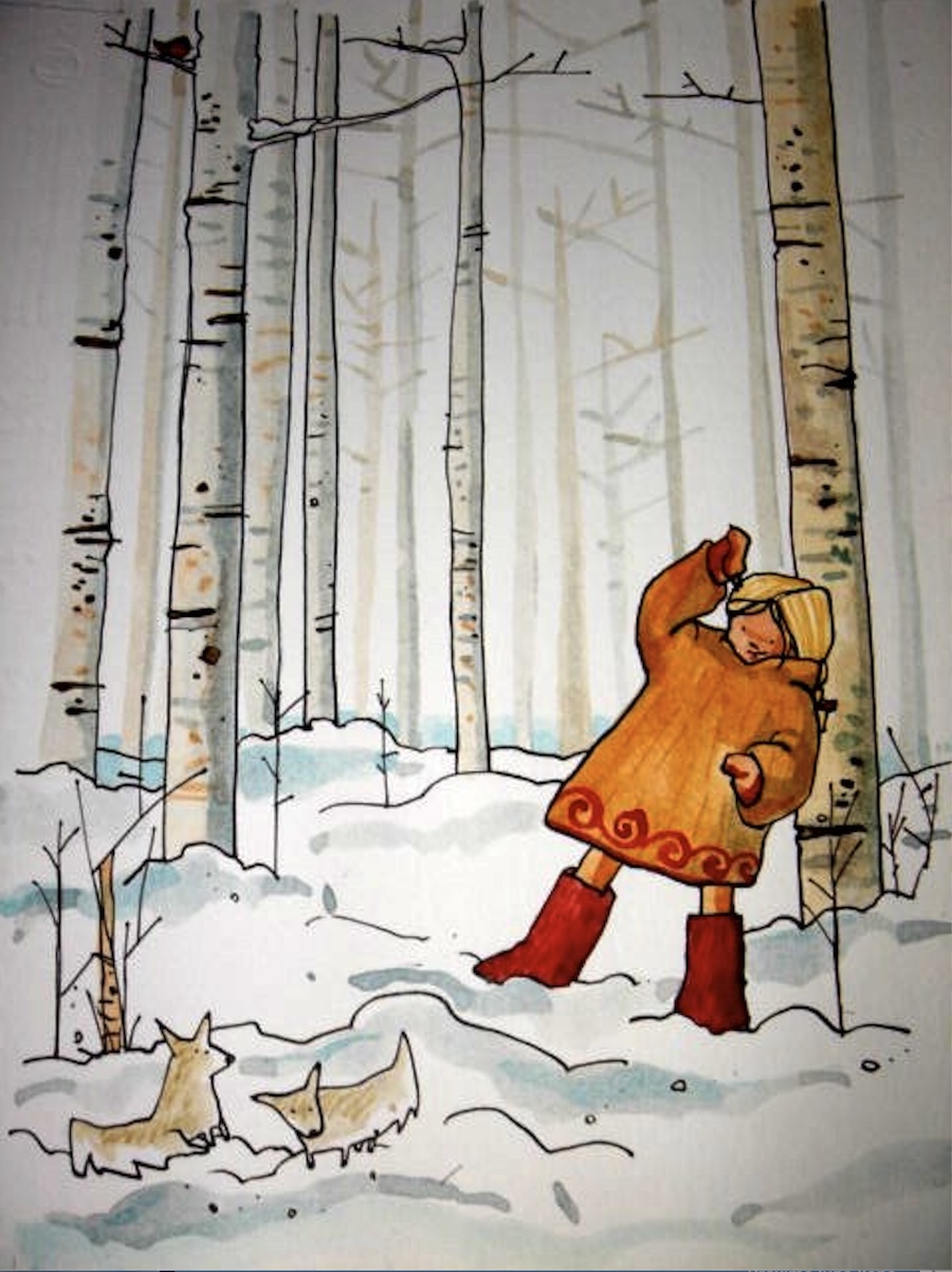 Ilustración zorros 1