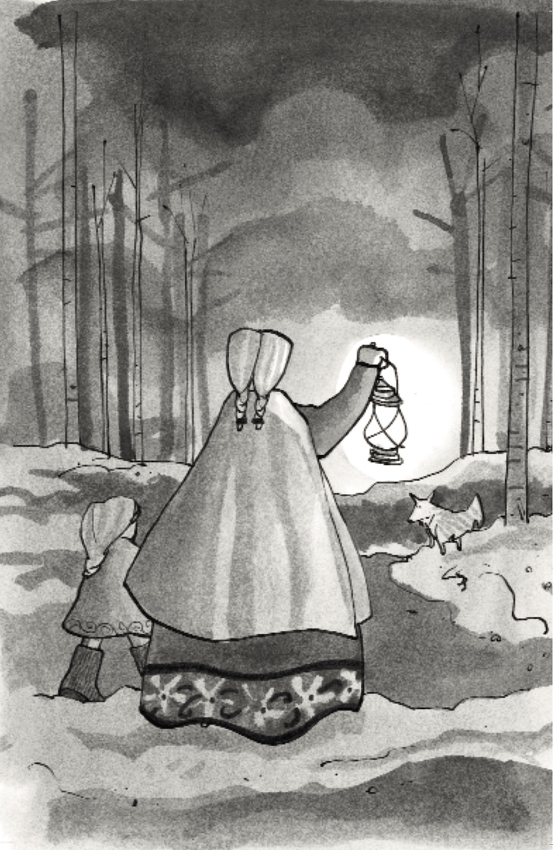 Ilustración zorros 2