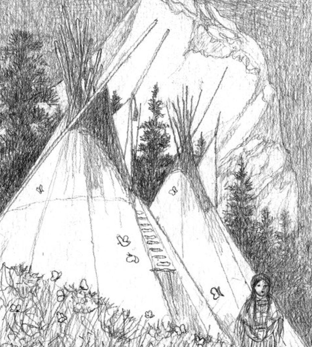 Ilustración Caballos en la Nieve 4