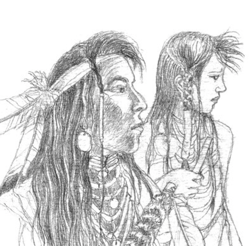 Ilustración Caballos en la Nieve 7