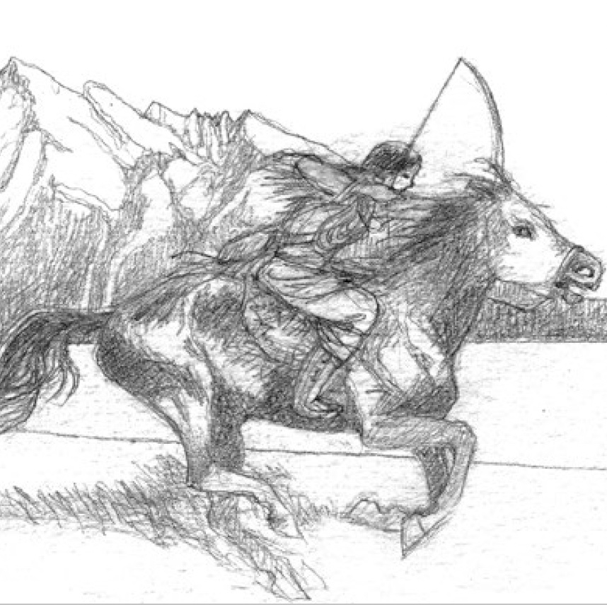 Ilustración Caballos en la Nieve 11