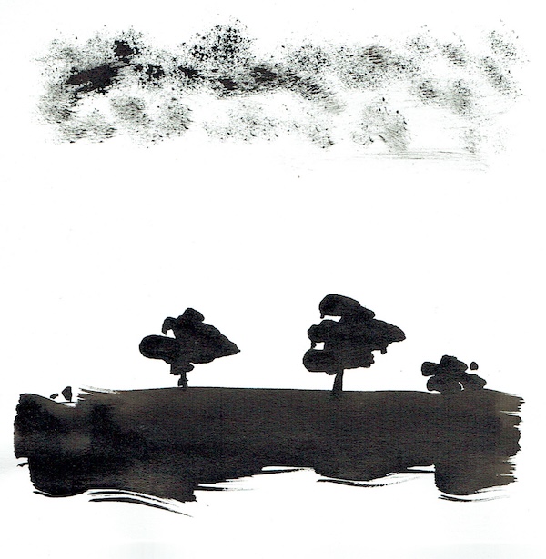 Paisaje a tinta china